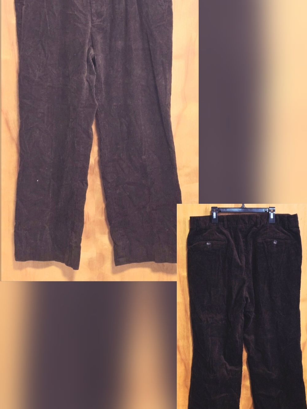 PETER ELLIOT BROWN VELVET MEN'S PANTS